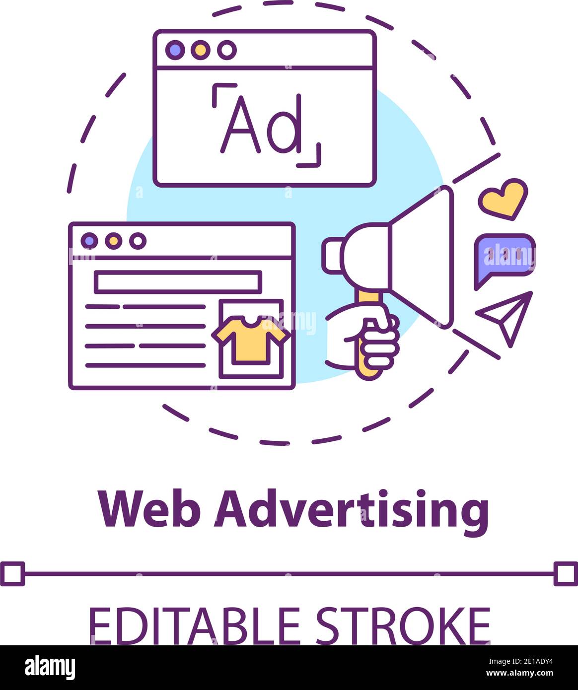 Web advertising concept icon Stock Vector Image & Art - Alamy