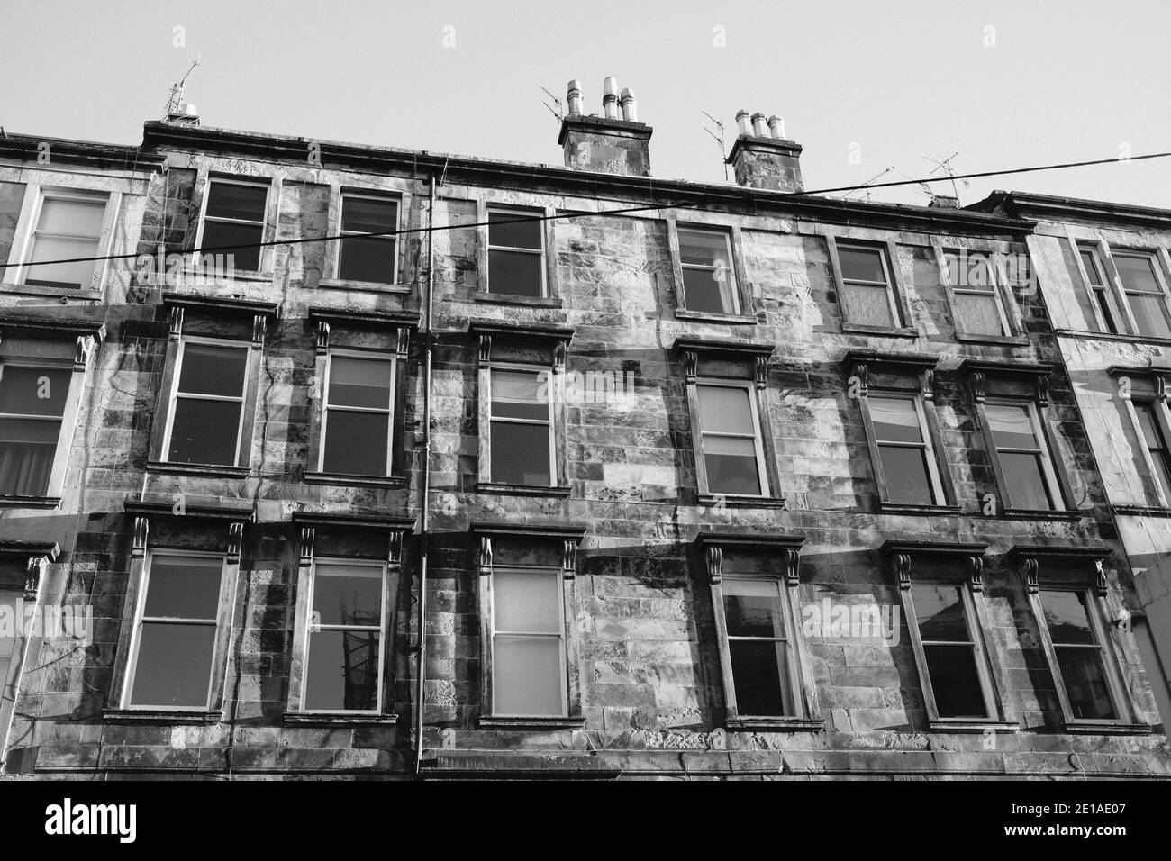 Creswell Street tenements, Glasgow. January 2021 Stock Photo