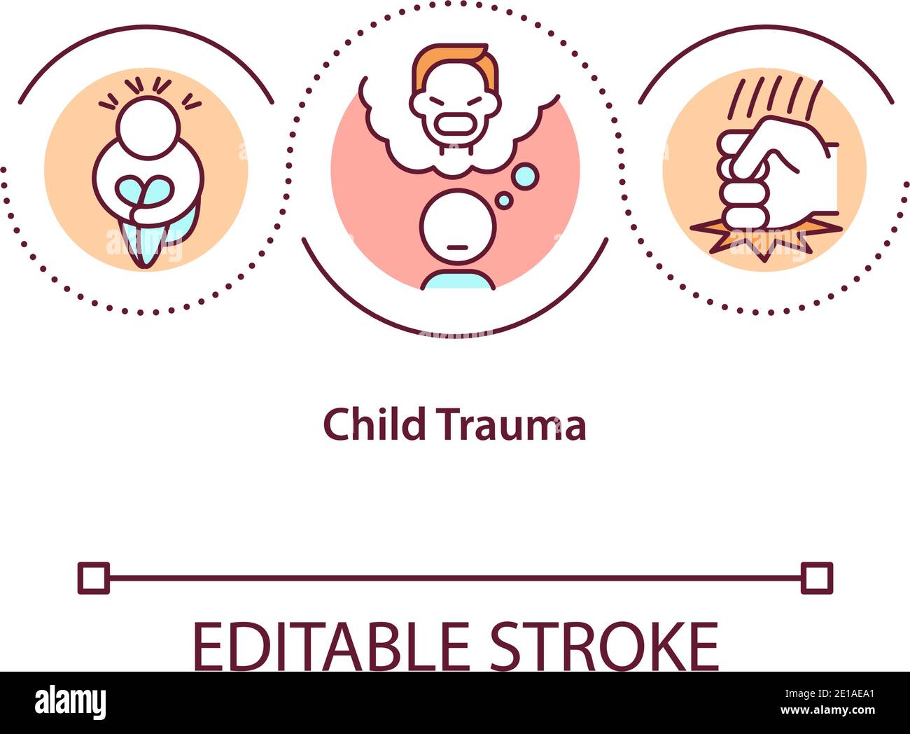 Child trauma concept icon Stock Vector Image & Art - Alamy