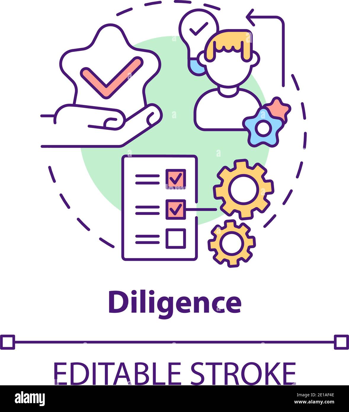 Diligence concept icon Stock Vector Image & Art Alamy