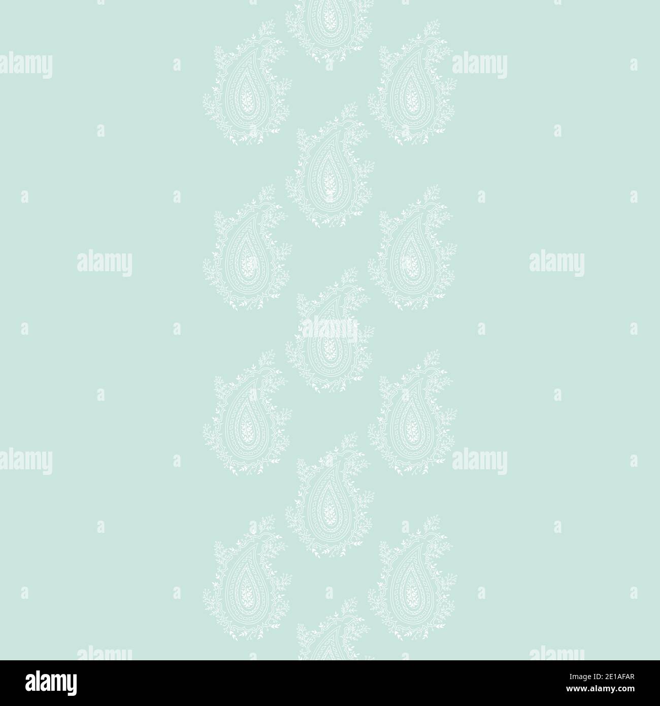 Vector paisley repeat seamless border. Traditional historic pattern. Trendy endless texture for digital paper, fabric, backdrops, wrapping paper and fabric. Stock Vector