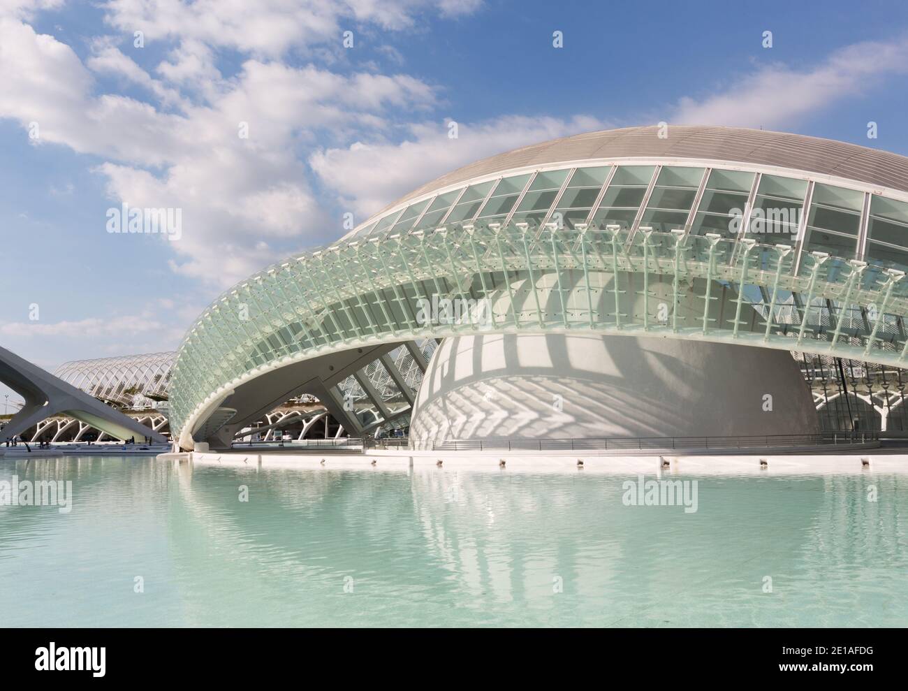 The Hemisferic IMAX dome of the City of Arts and Sciences or Ciudad de las  Artes y las Ciencias designed by architect Santiago Calatrava Stock Photo -  Alamy