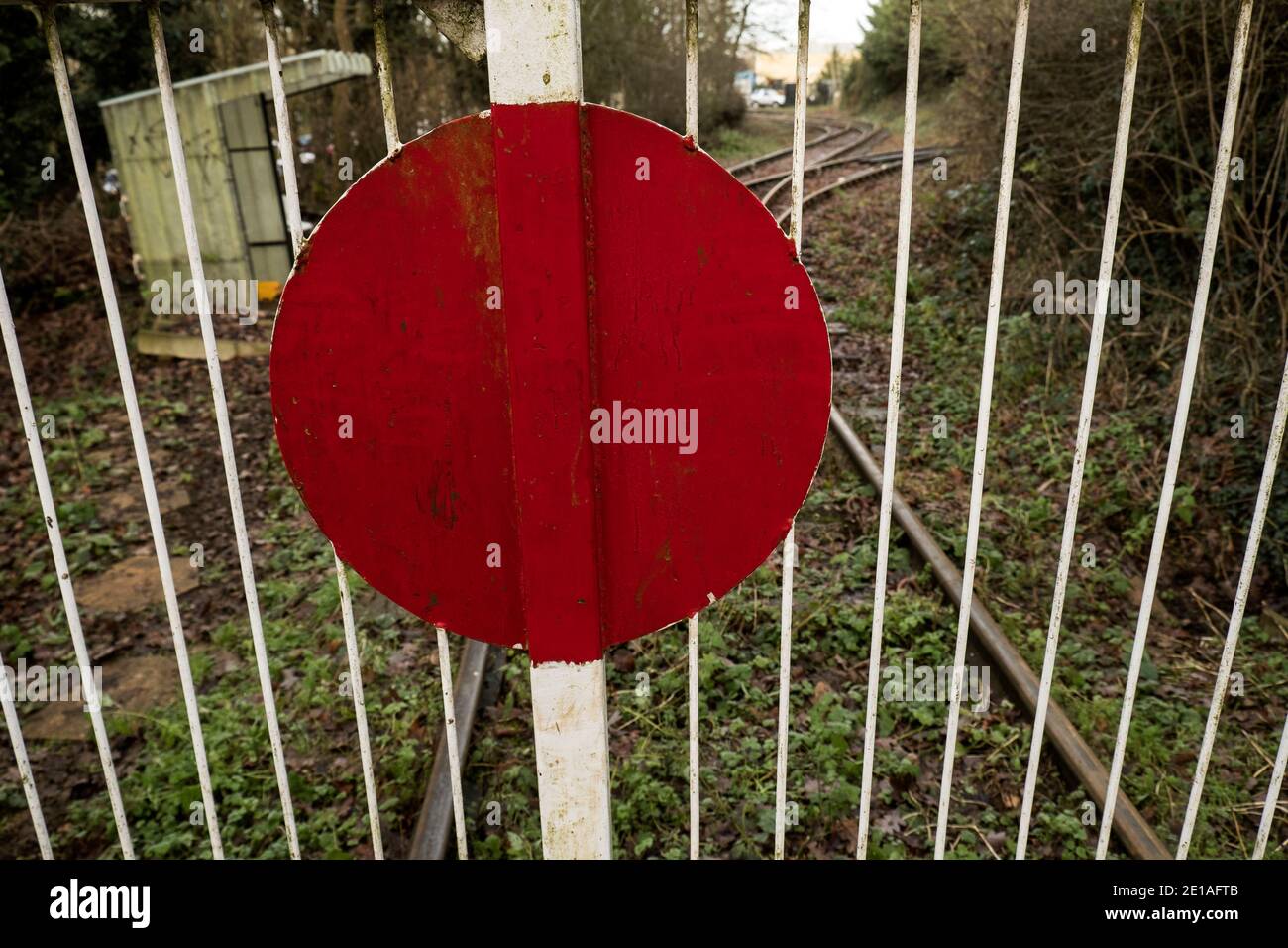 Northamptonshire Ironstone Railway Trust railway tracks in Hunsbury, Northampton Stock Photo Alamy