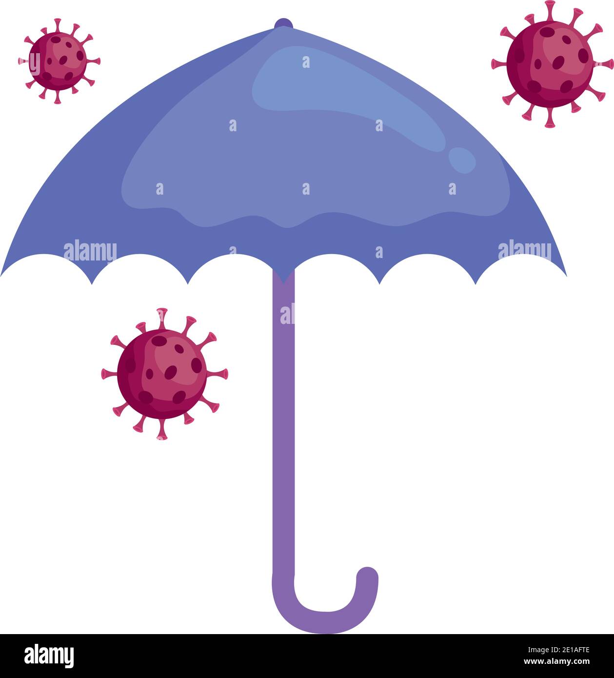 Bacteria Virus Print Pattern Automatic Foldable Umbrella