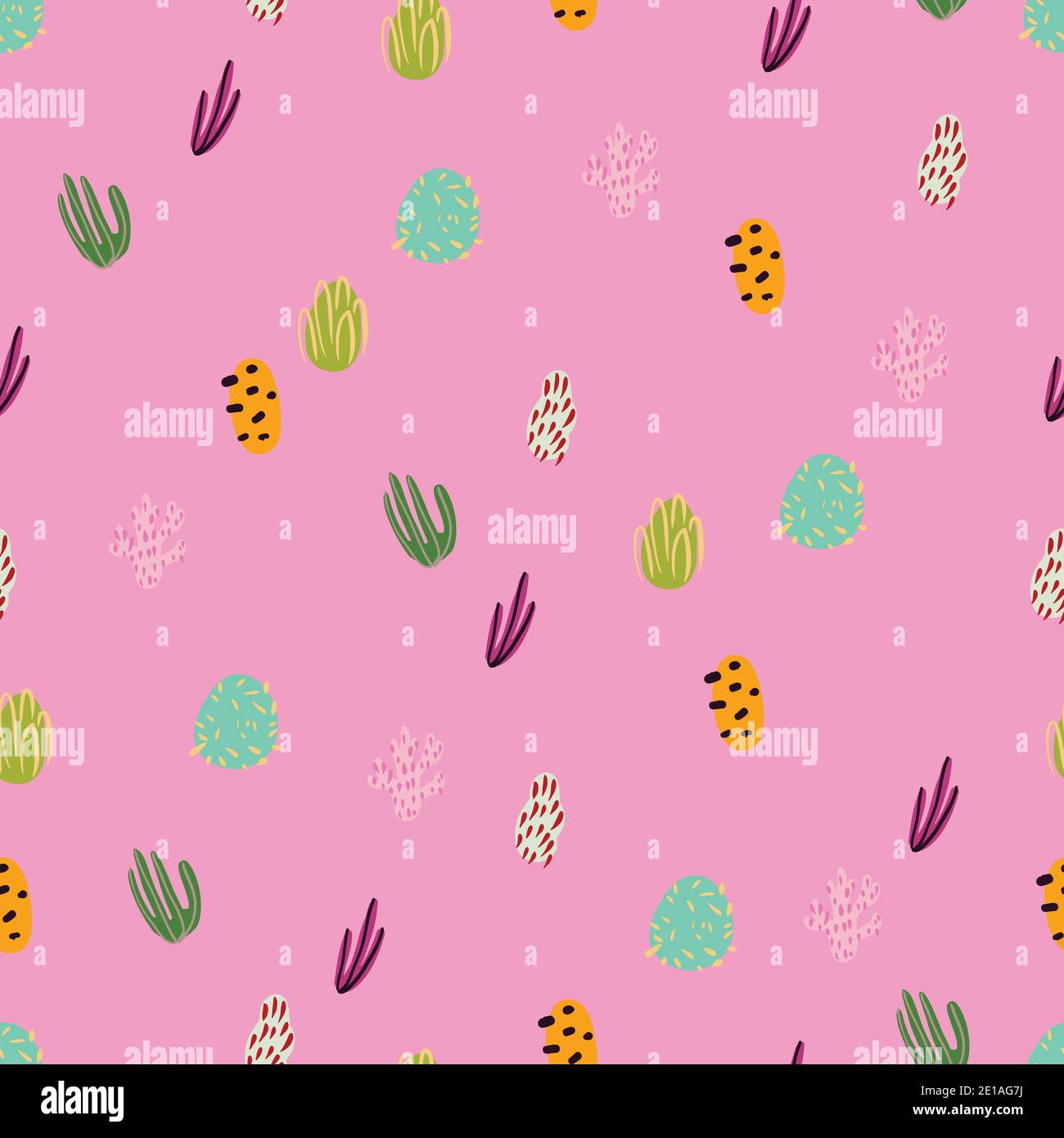 Bright underwater seamless pattern with beautiful corals Stock Vector ...