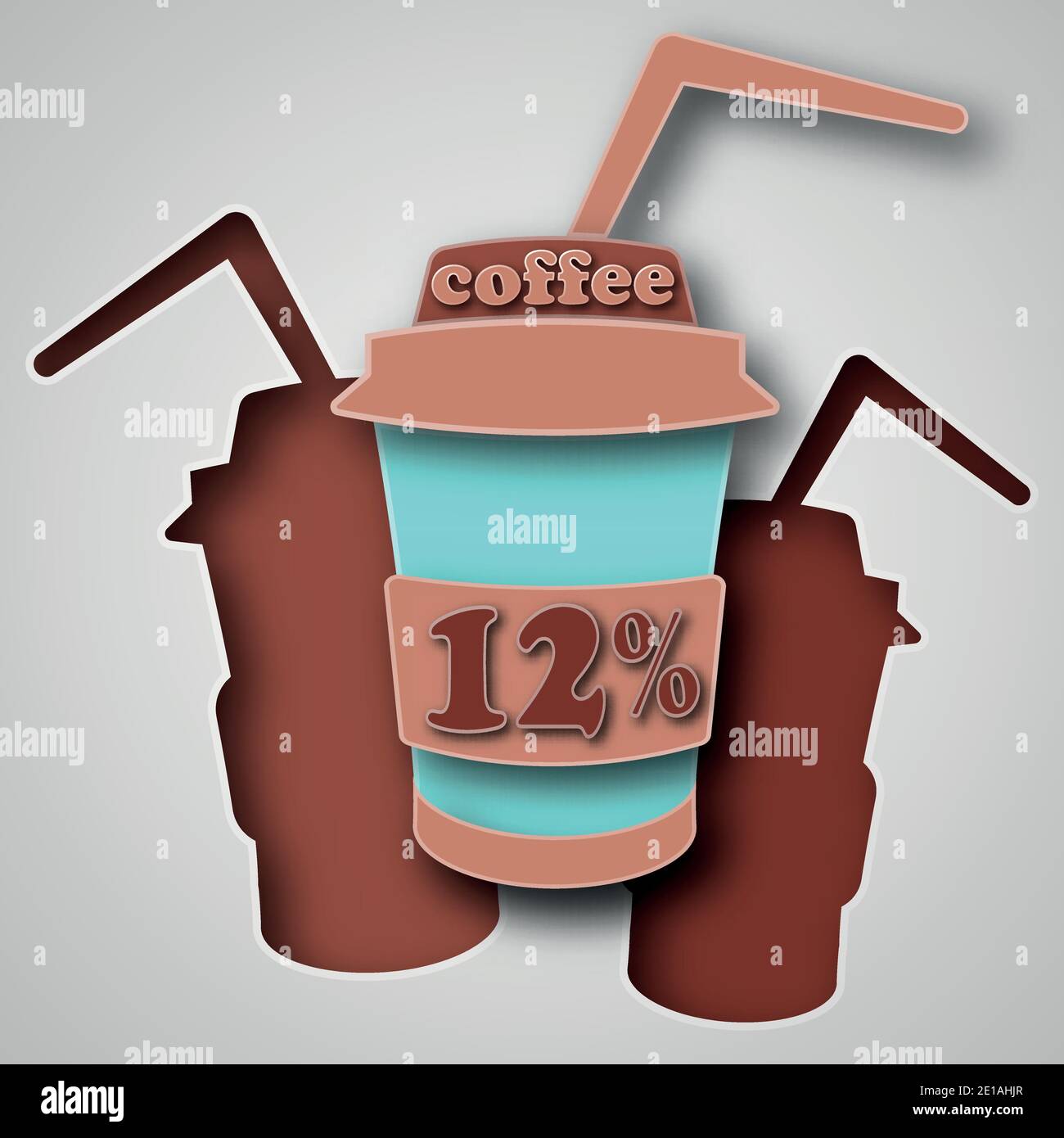 Vector coffee in paper art style Stock Vector Image & Art Alamy