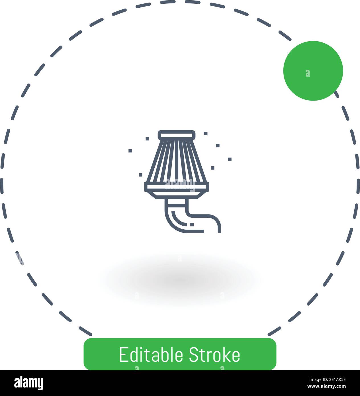 air filter vector icon editable stroke outline icons for web and mobile Stock Vector