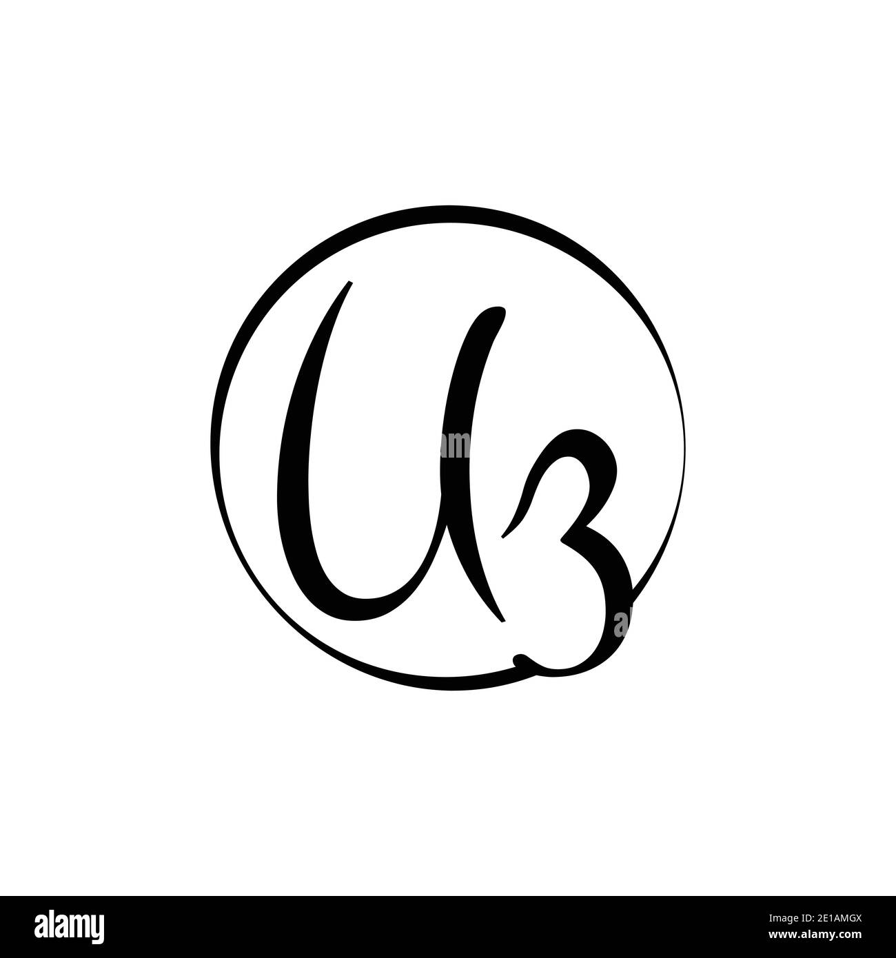 initial uz letter logo design vector template abstract script letter uz logo design stock vector image art alamy