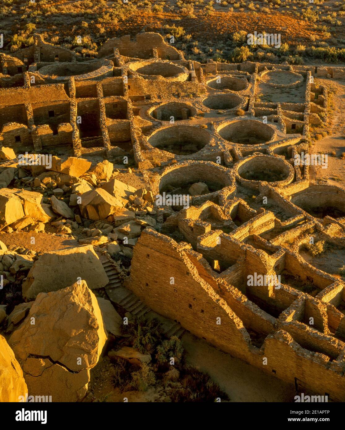 Ruins, Pueblo Bonito, Chaco Culture National Historical Park, New Mexico  Stock Photo - Alamy