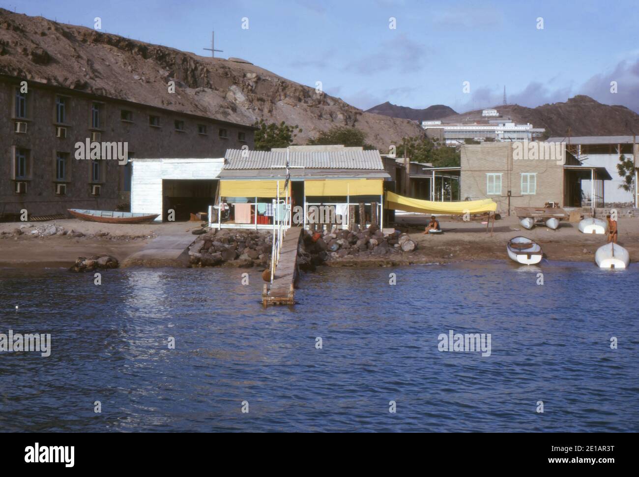 Steamer Point Power Boat Club.  RAF Steamer Point. Aden, Yemen. 1965. Scanned from slide. Stock Photo