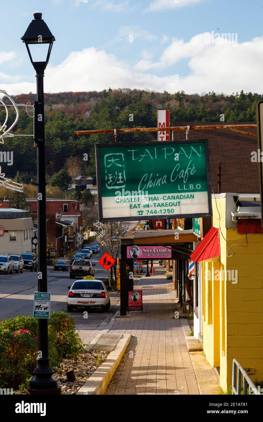 Downtown Main Street in the Town of Mattawa, Nipissing District