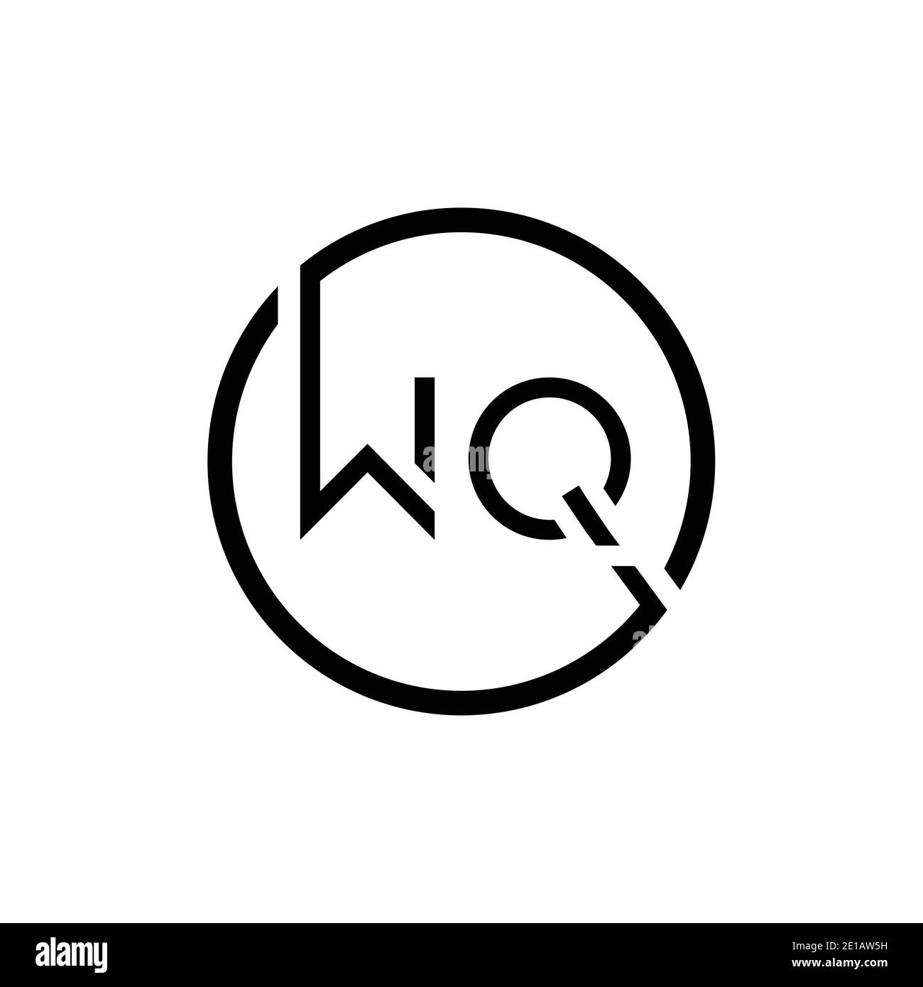 Letter WQ Logo with Colorful Splash Background, Letter Combination Logo ...