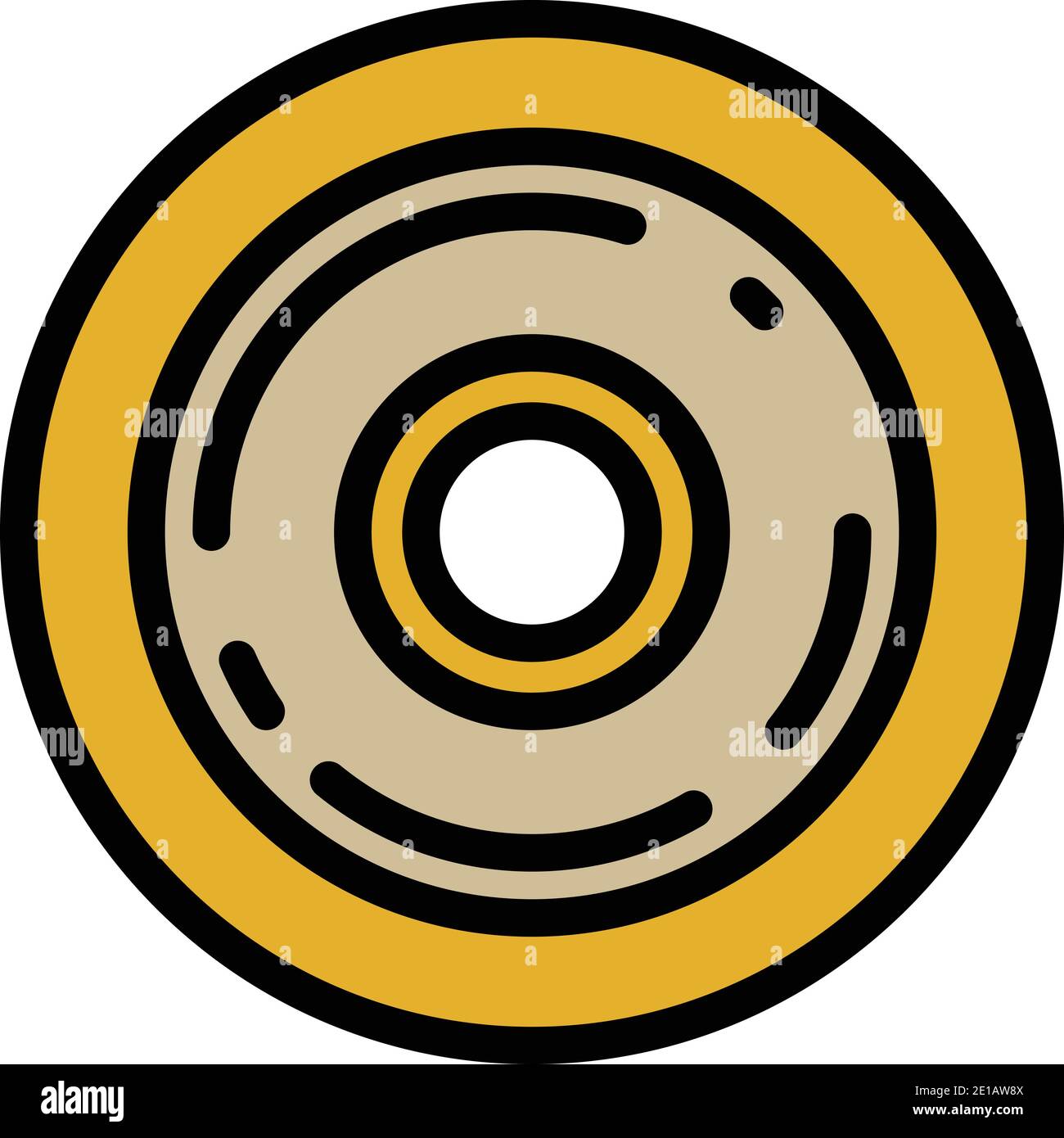Plastic skateboard wheel icon. Outline plastic skateboard wheel vector