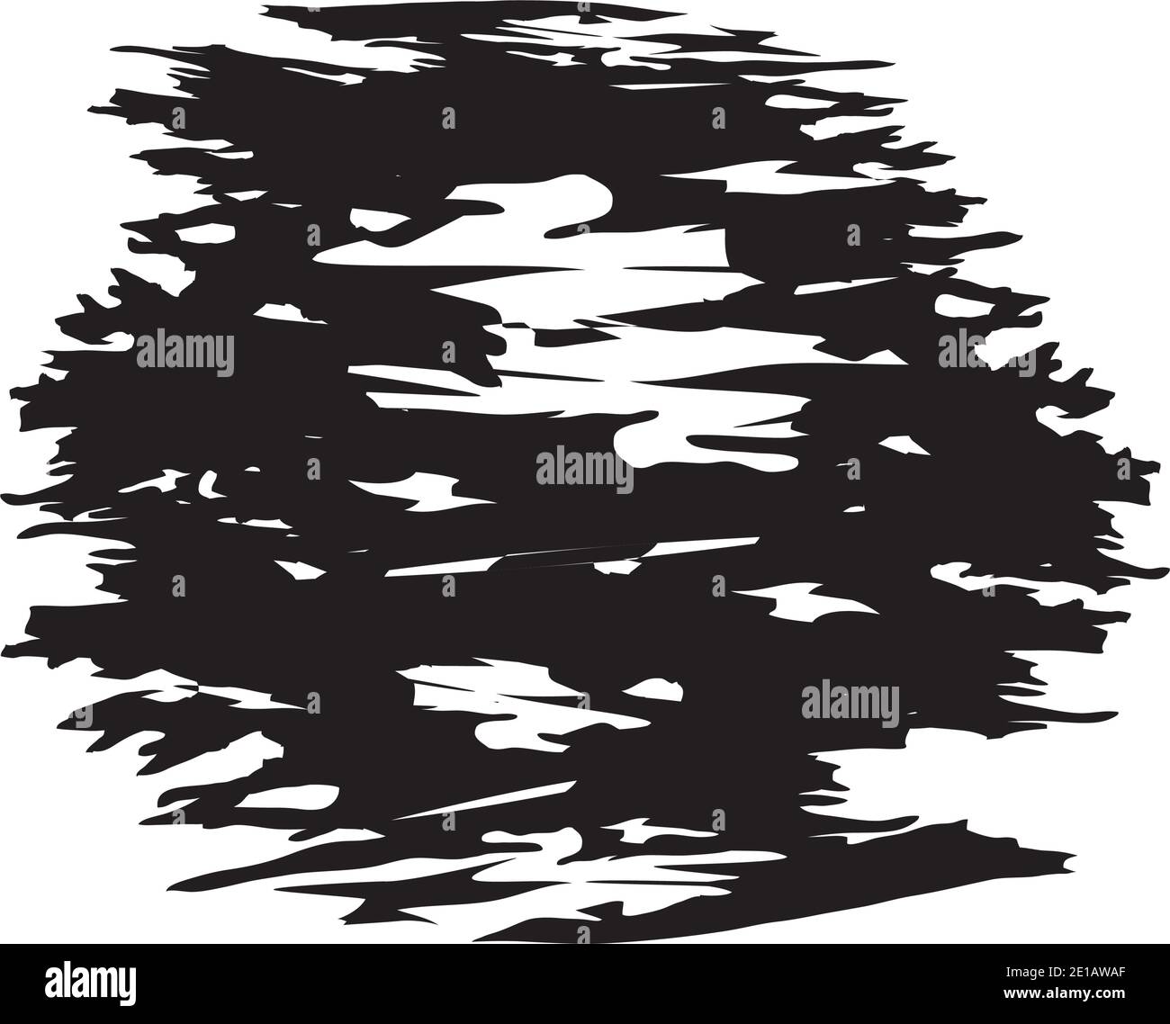 artistic black paint in circular shape over white background, vector ...