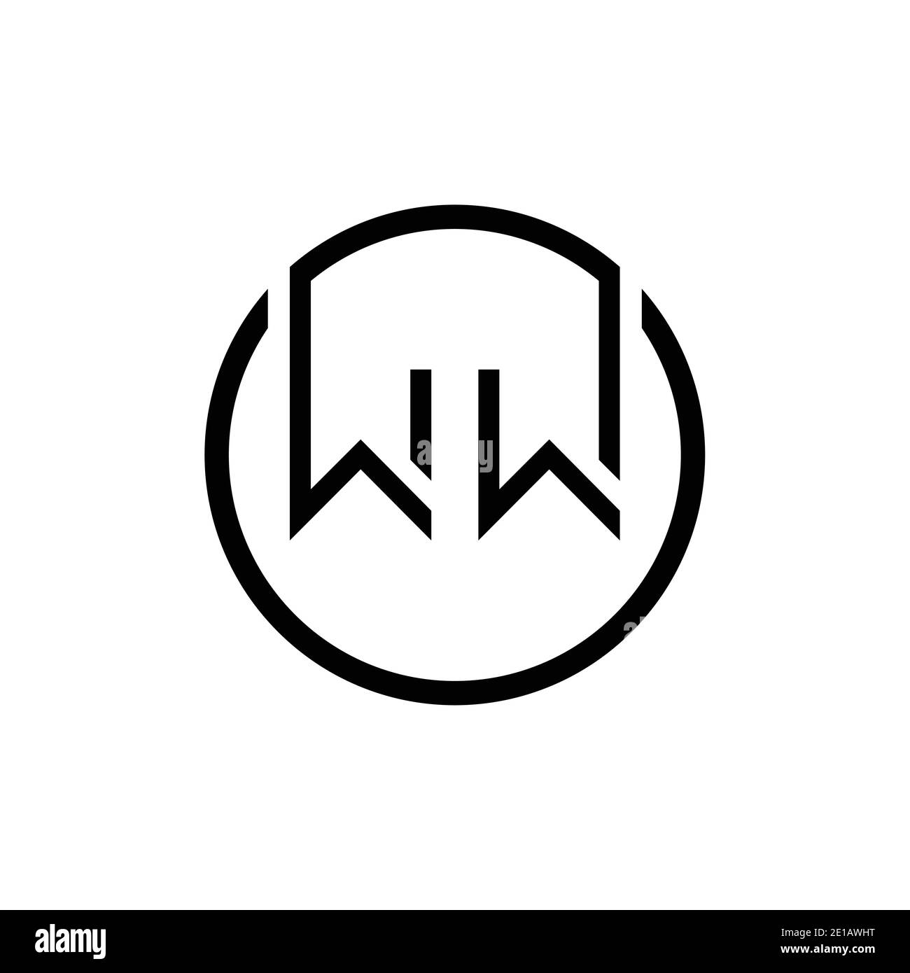 Ww initial Stock Vector Images - Alamy