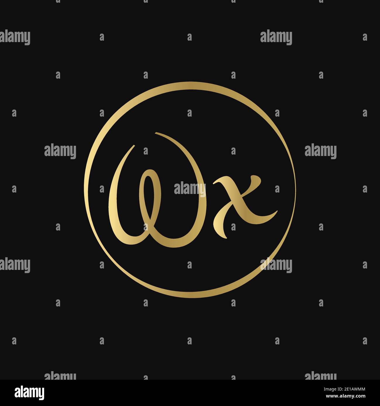 Wx initials logo hi-res stock photography and images - Alamy