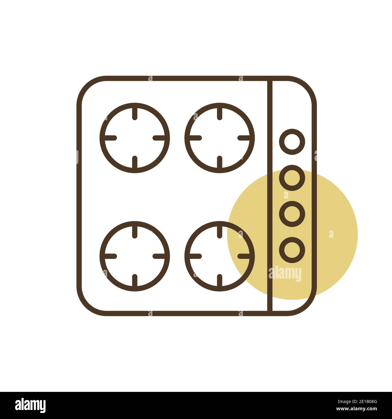Cook top cooking panel, surface. Induction stove hob. Graph symbol for cooking web site design, logo, app, UI Stock Vector
