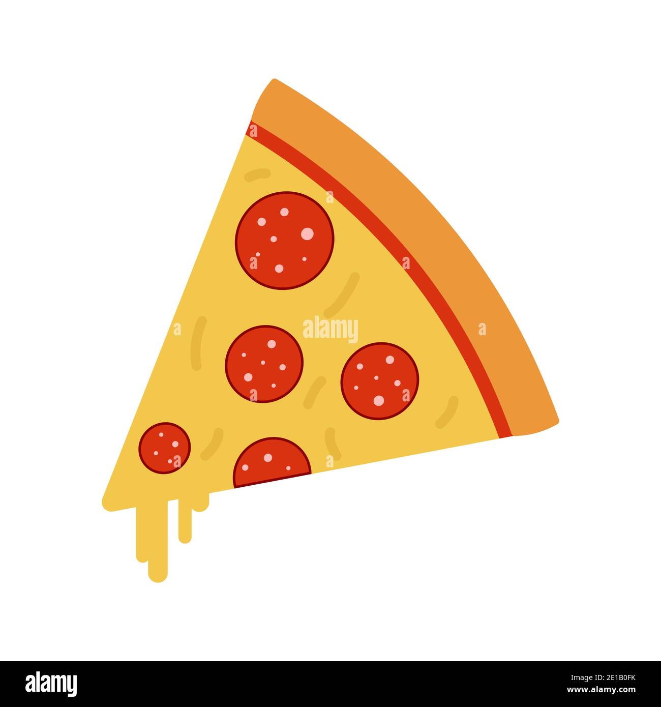 Flat isolated Slice of pepperoni pizza for web design Stock Vector Image &amp; Art - Alamy