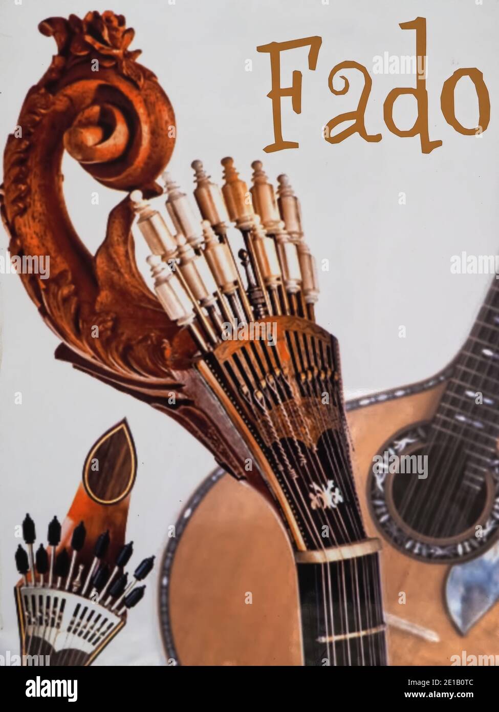 Traditional art in Lisbon - painting of Fado music Stock Photo