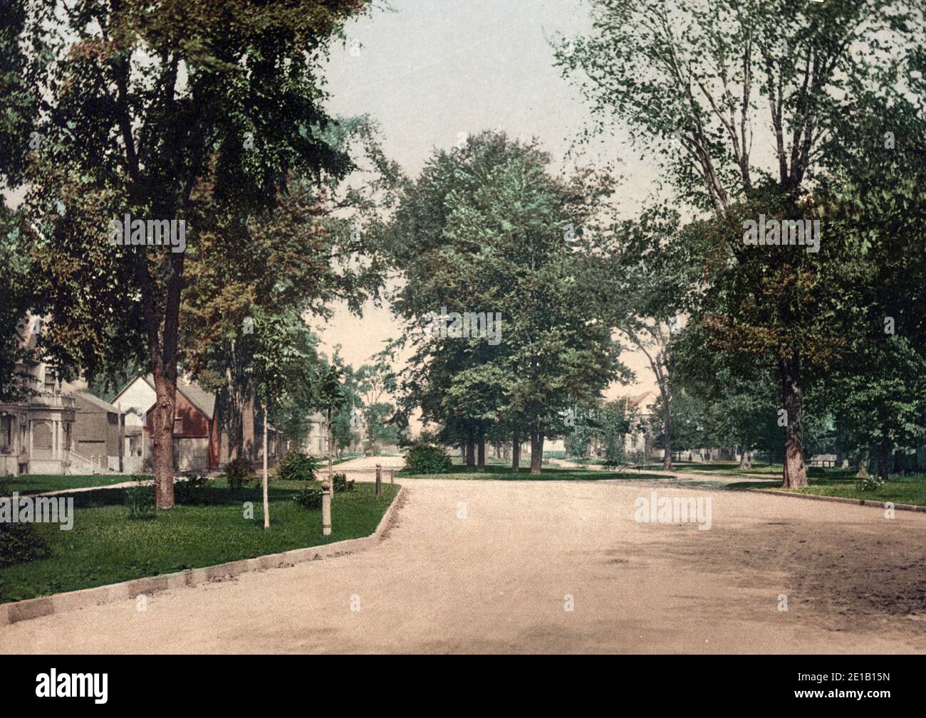 Detroit, Michigan -  Western boulevard, circa 1900 Stock Photo