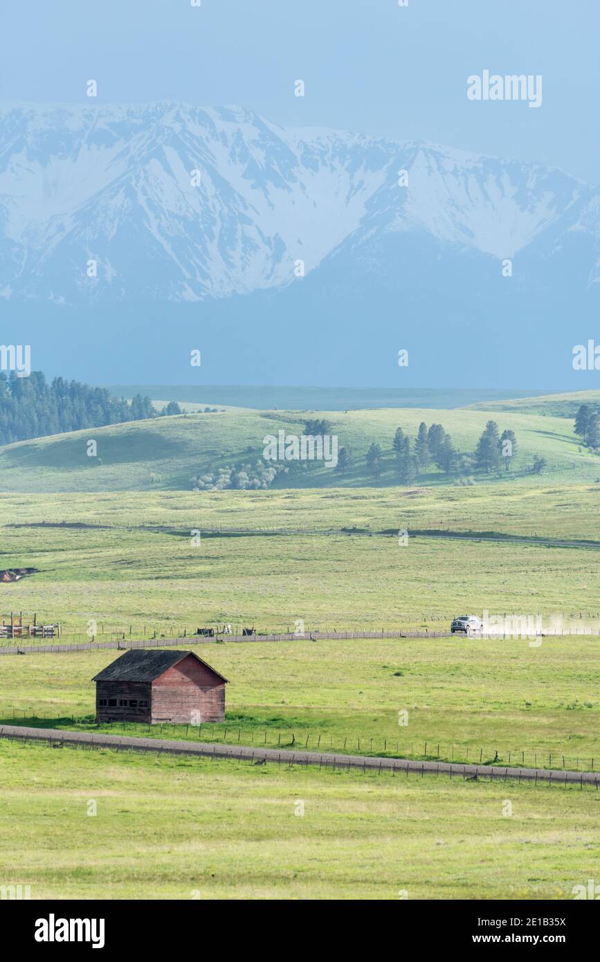 Truck on the Zumwalt Road, Wallowa County, Oregon Stock Photo Alamy