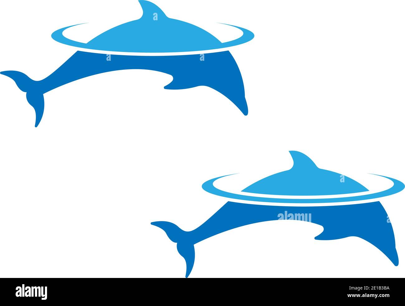 Dolphin logo icon design concept vector template illustration Stock Vector