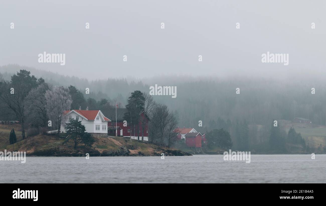 Beautiful landscape view in Scandinavia, Norway Stock Photo