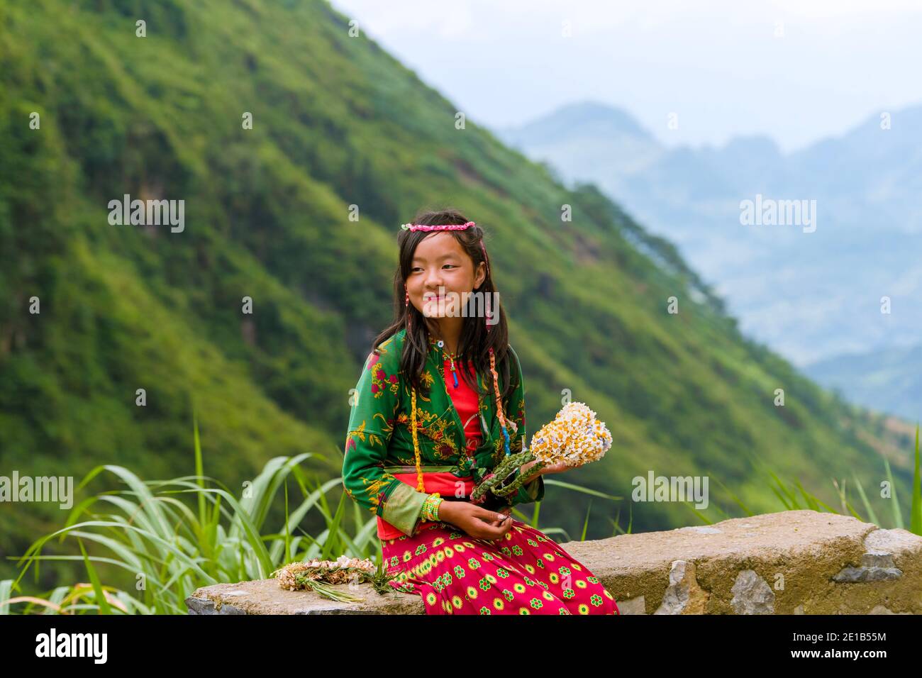 H'mong child in Ha Giang Stock Photo