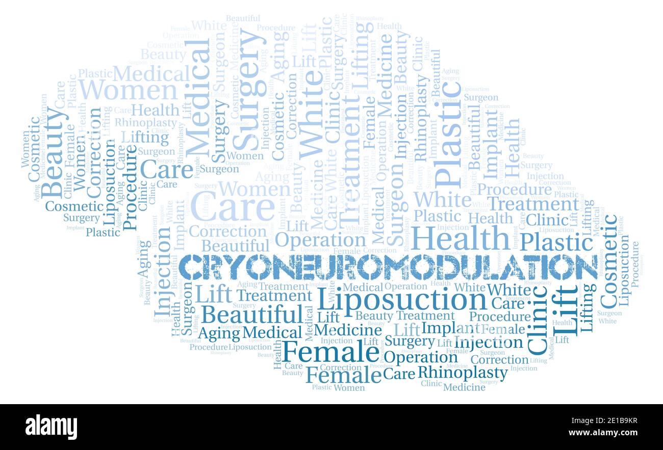 Modulation Typography Cryoneuromodulation typography word cloud create with text only. Type ...