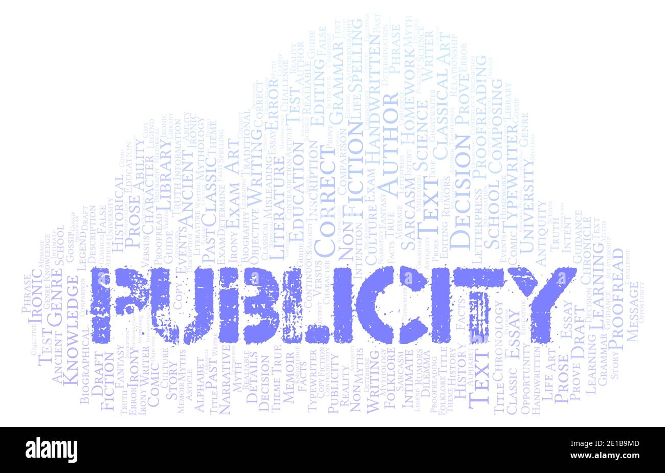 Publicity typography word cloud create with text only Stock Photo
