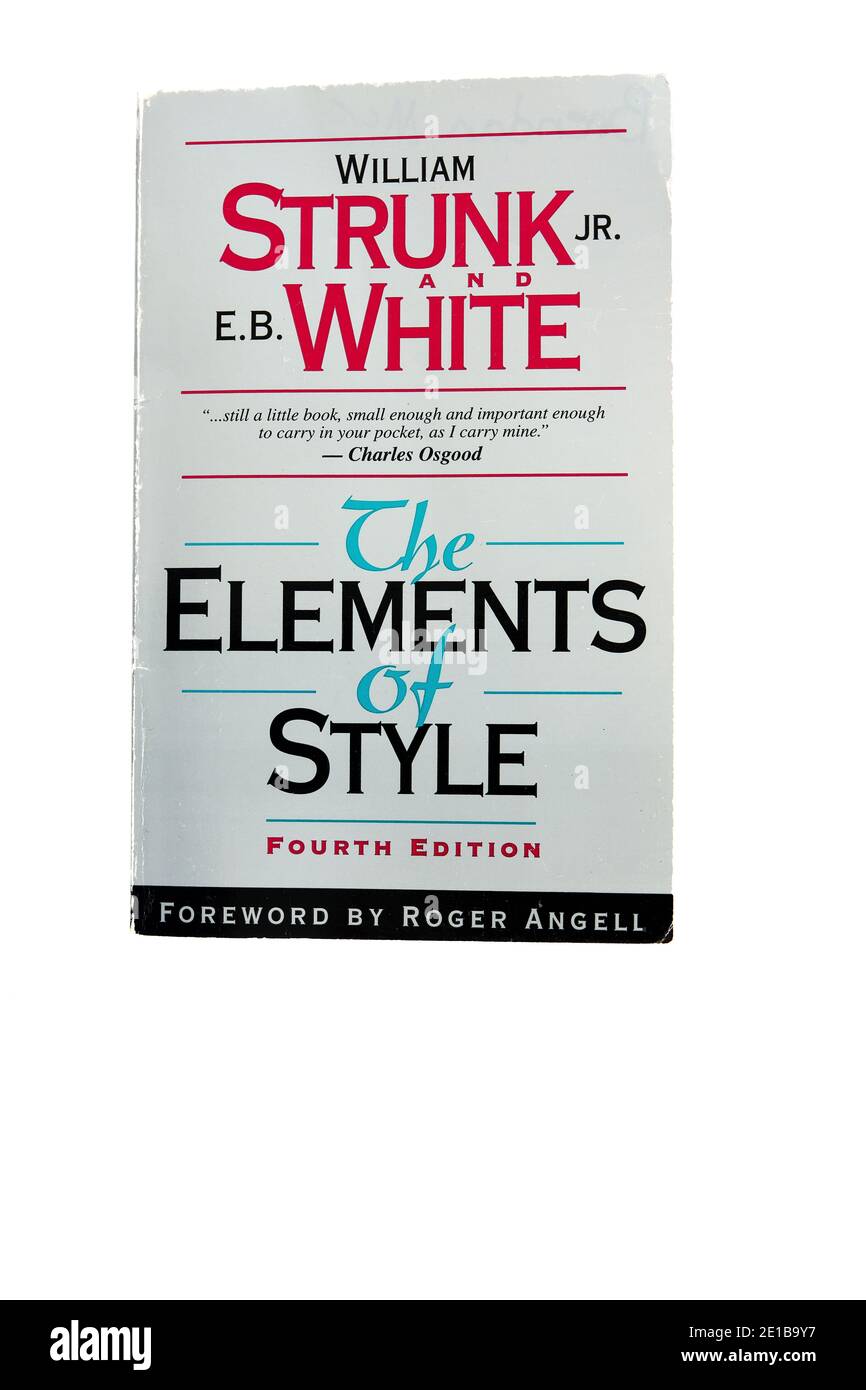Front cover of book entitled 'The Elements of Style', by Strunk and