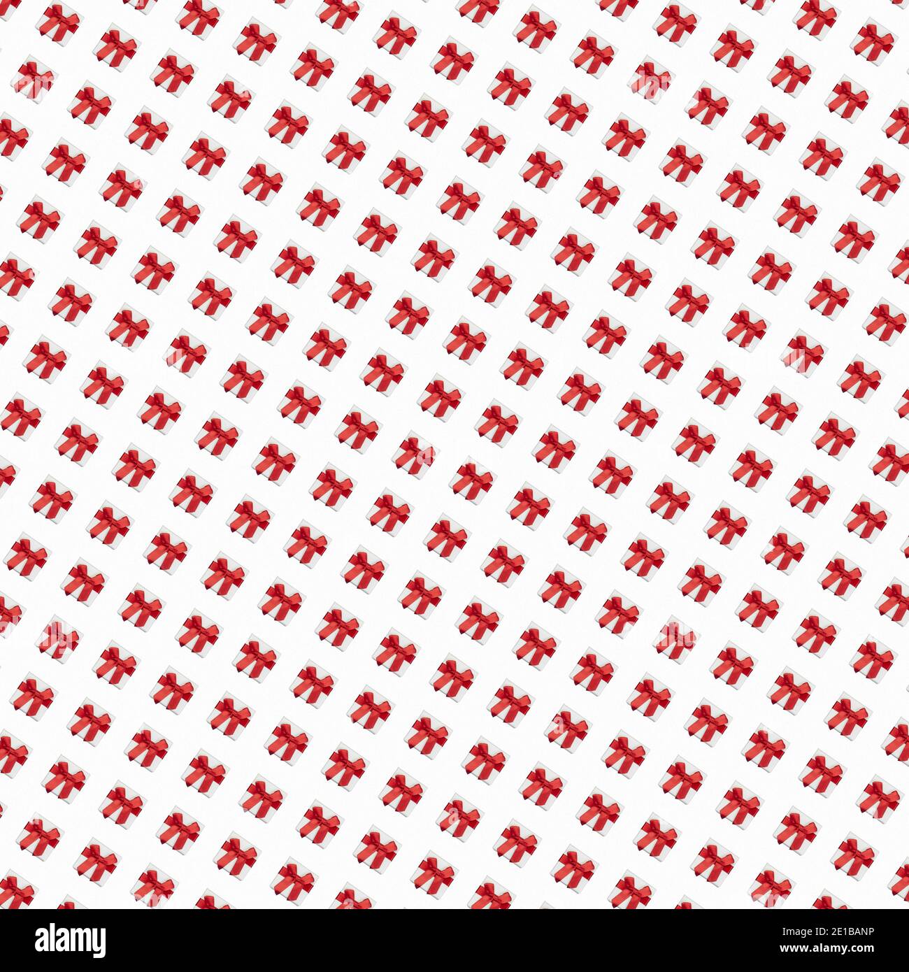 Color:red Ribon Pattern Seamless pattern of gift white boxes with red ribbons on a white ...