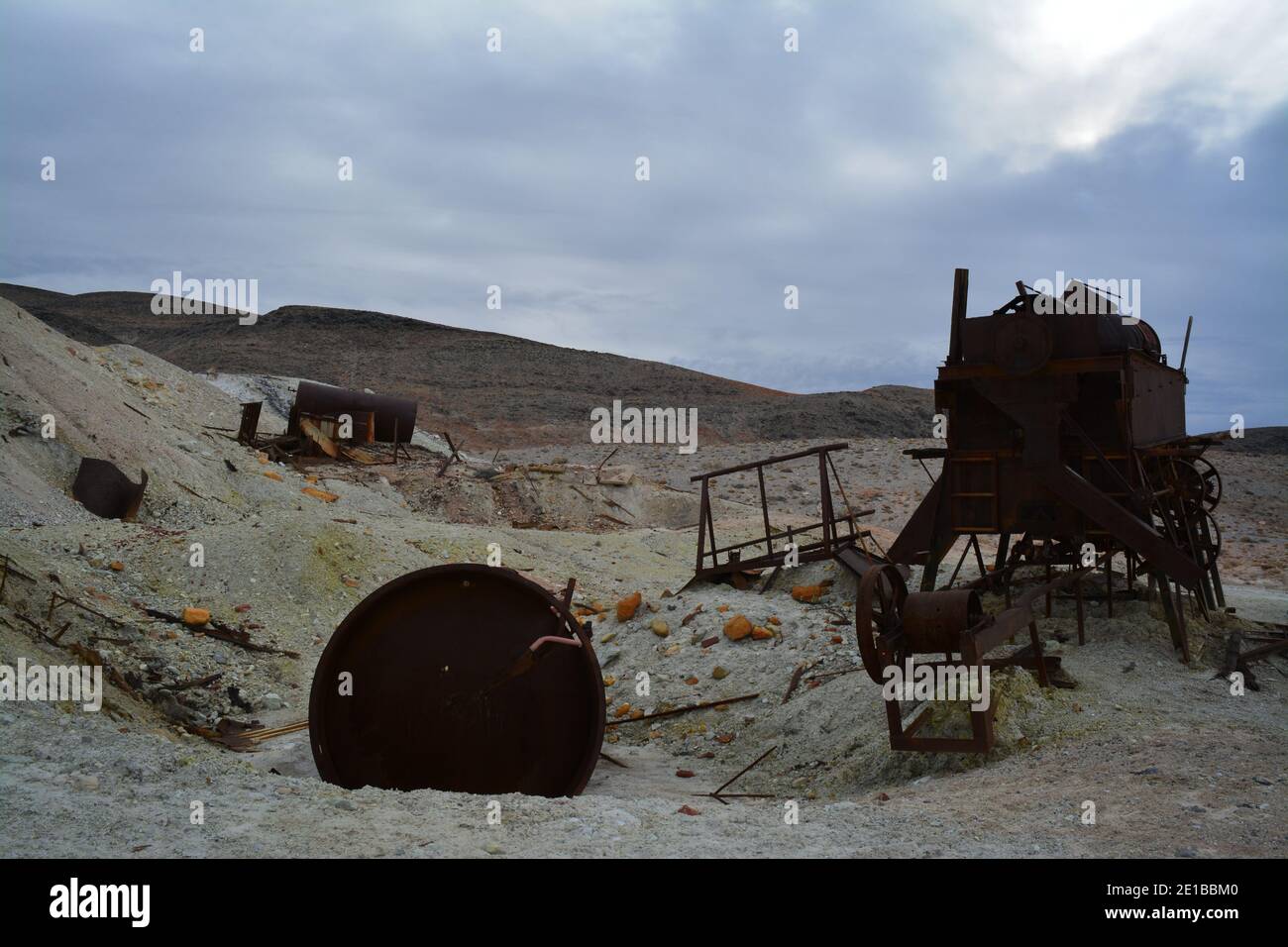 crater sulfur mine at the hanging rock canyon road in the last chance