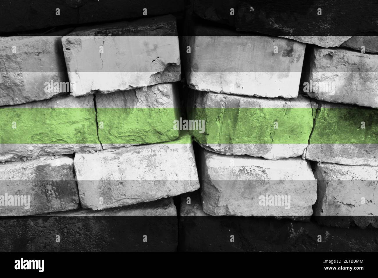 Agender Pride Flag Painted On Brick Wall Stock Photo Alamy