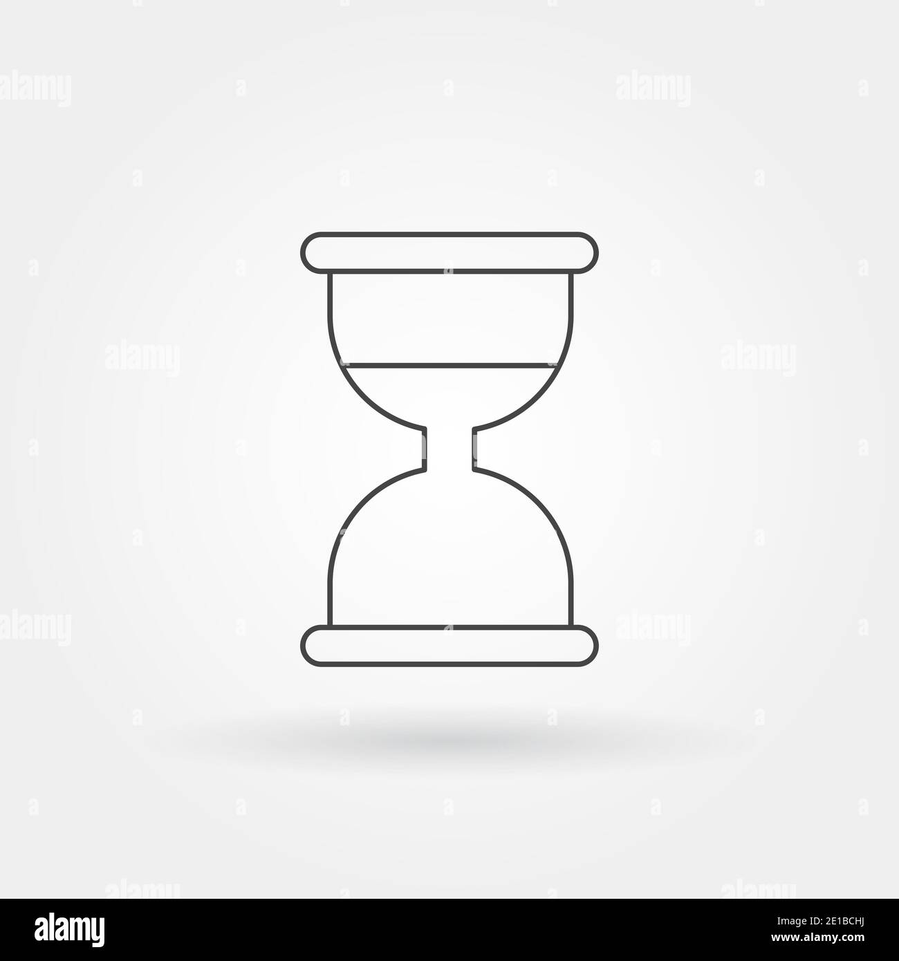 hourglass sand time countdown single isolated icon with modern line or ...