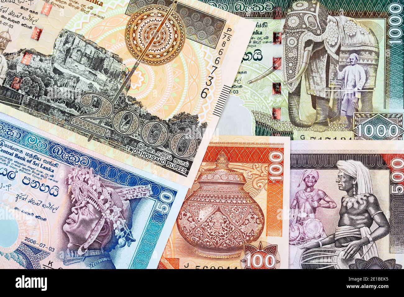 Old Sri Lankan money - Rupee Stock Photo - Alamy