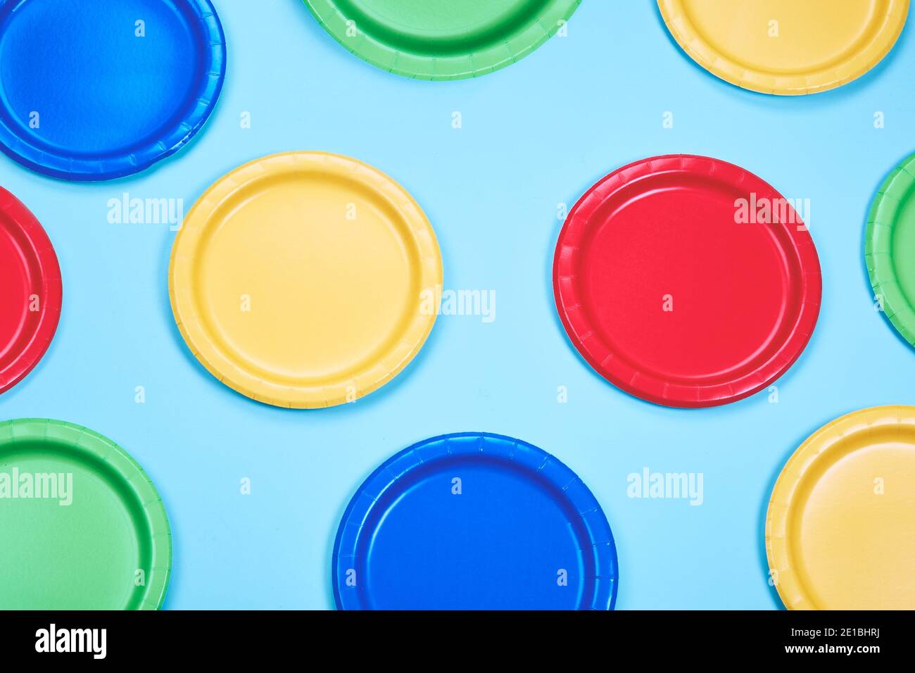 colorful-party-plates-stock-photo-alamy