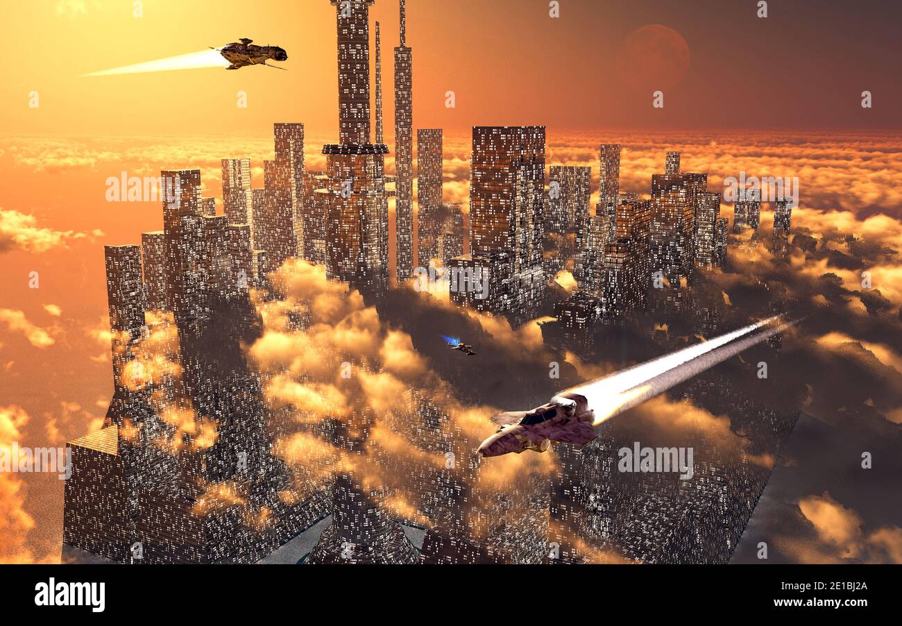 Futuristic City Stock Photo