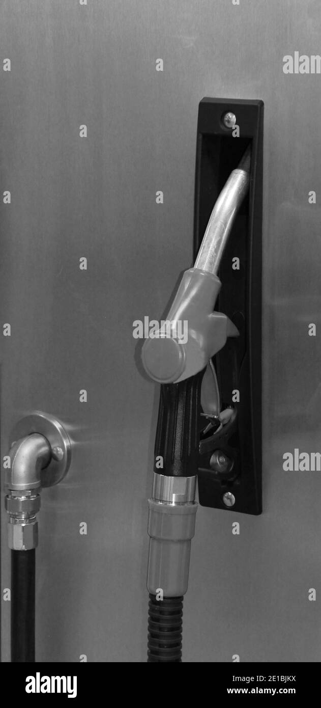 The Nozzle and Hose of a Gas Petrol Fuel Pump Stock Photo Alamy