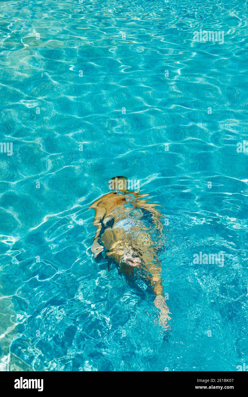 Woman in bikini at swimming pool underwater Stock Photo - Alamy
