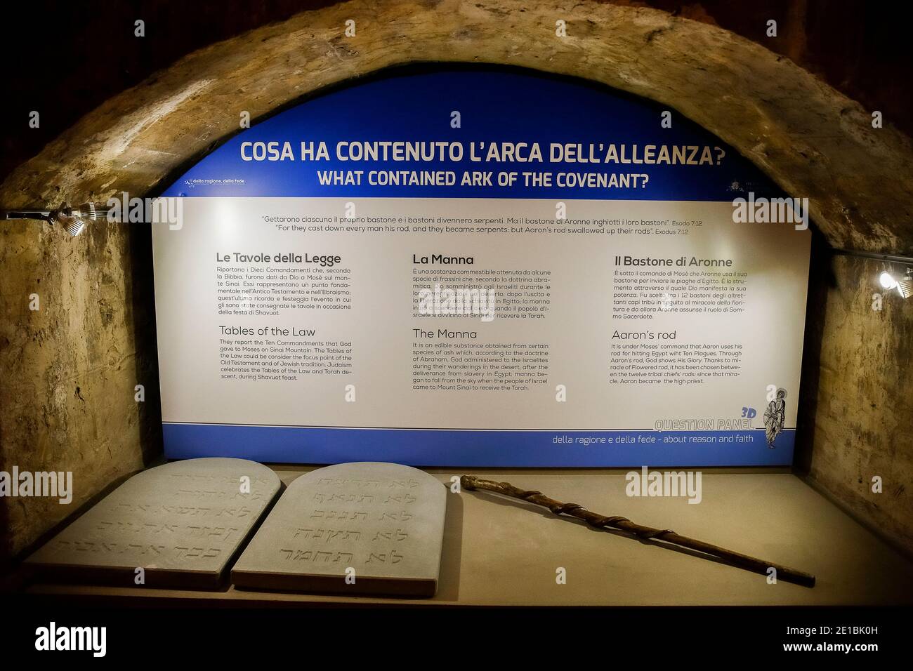 Italy Emilia Romagna Bertinoro: Interfaith Museum  ( Museo Interreligioso ) -The tables of the law Stock Photo