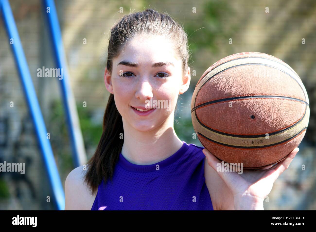 girl player basket ball Stock Photo