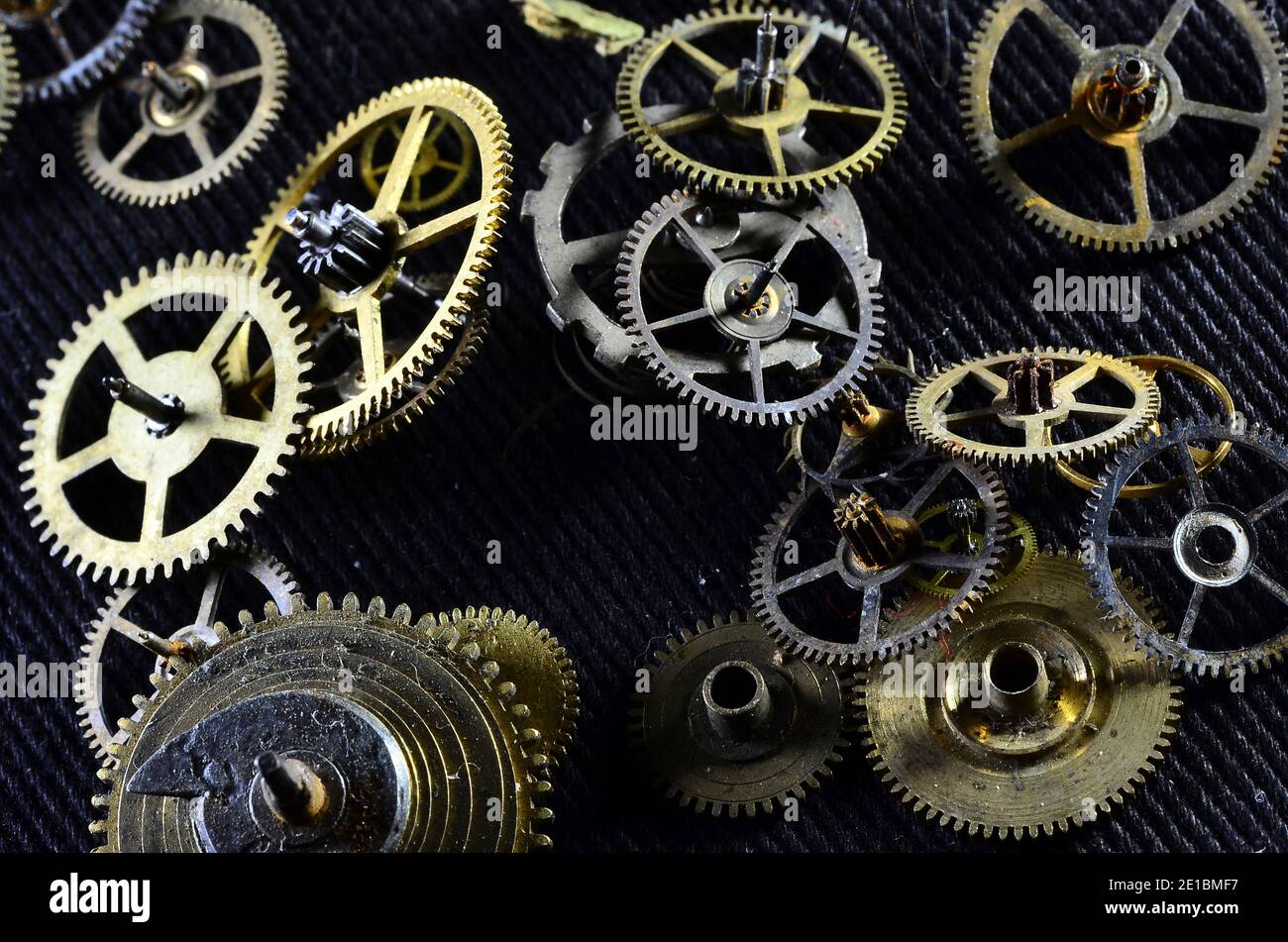 Watch parts and cogs Stock Photo Alamy