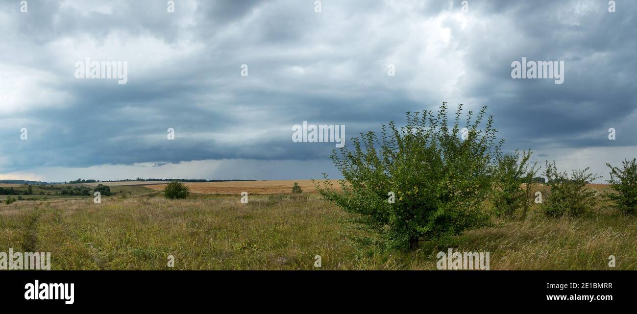 Grey clouds over the fields hi-res stock photography and images - Alamy