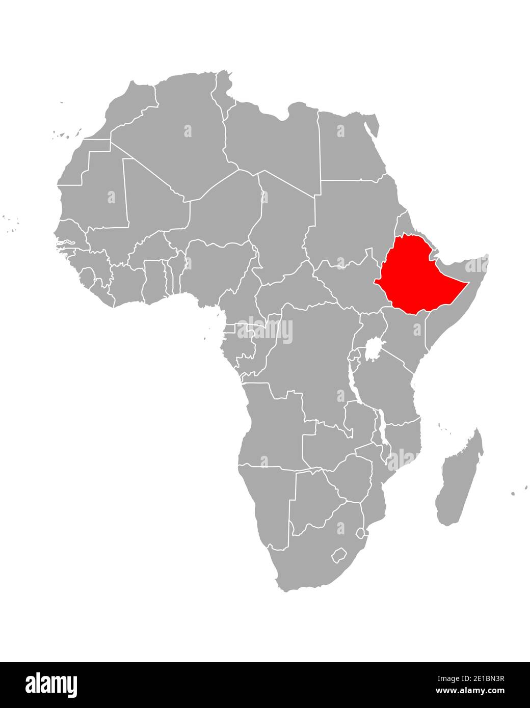 Where Is Ethiopia On The Map Map Of Ethiopia In Africa Stock Photo - Alamy