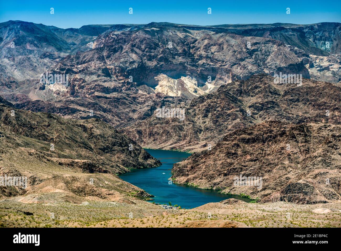 Colorado River in Willow Beach area, El Dorado Mountains, Mojave Desert