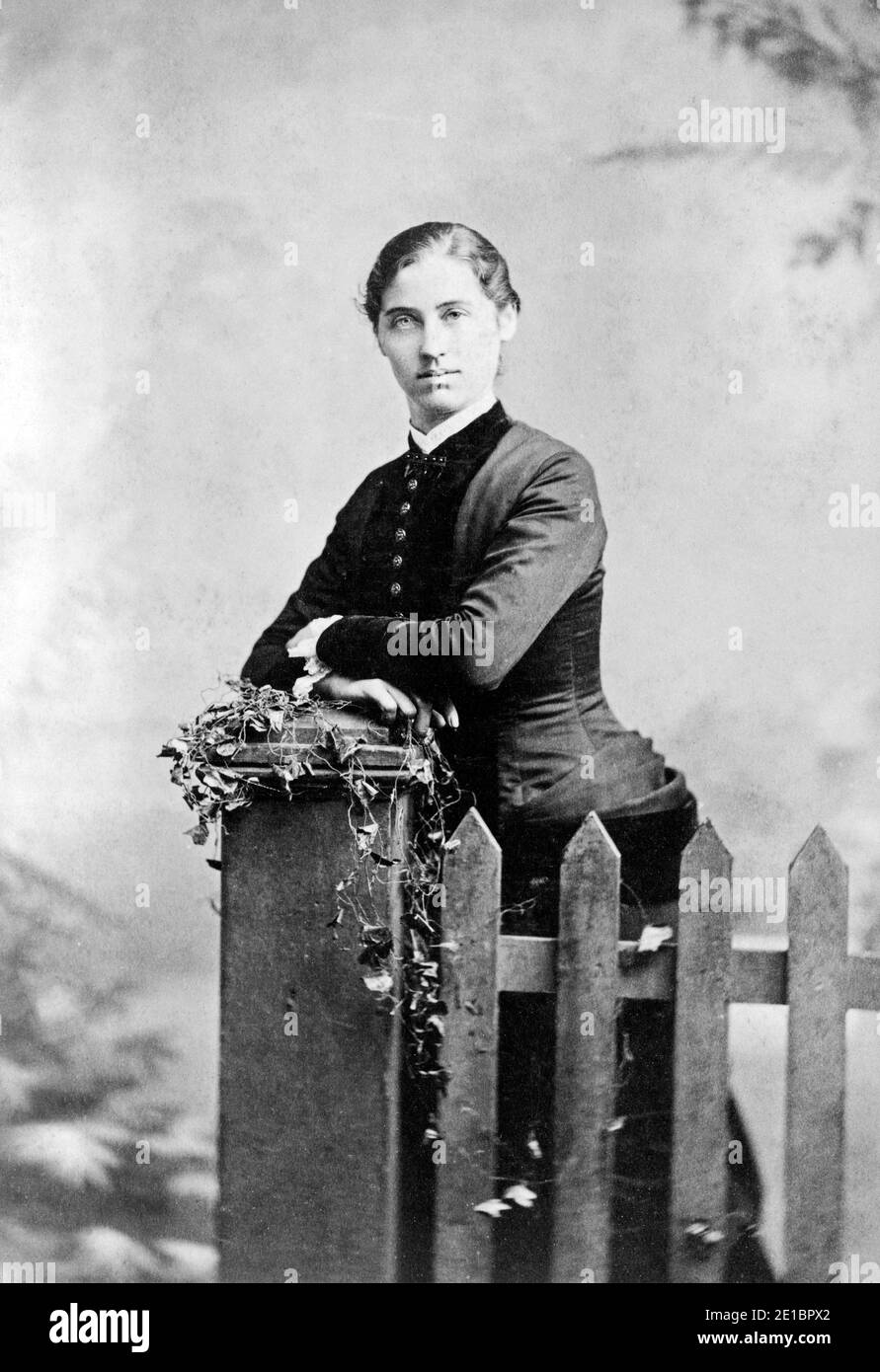 portrait of a young woman, late 19th Century, Germany Stock Photo