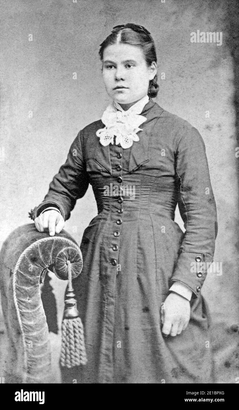 portrait of a young woman, late 19th Century, Germany Stock Photo