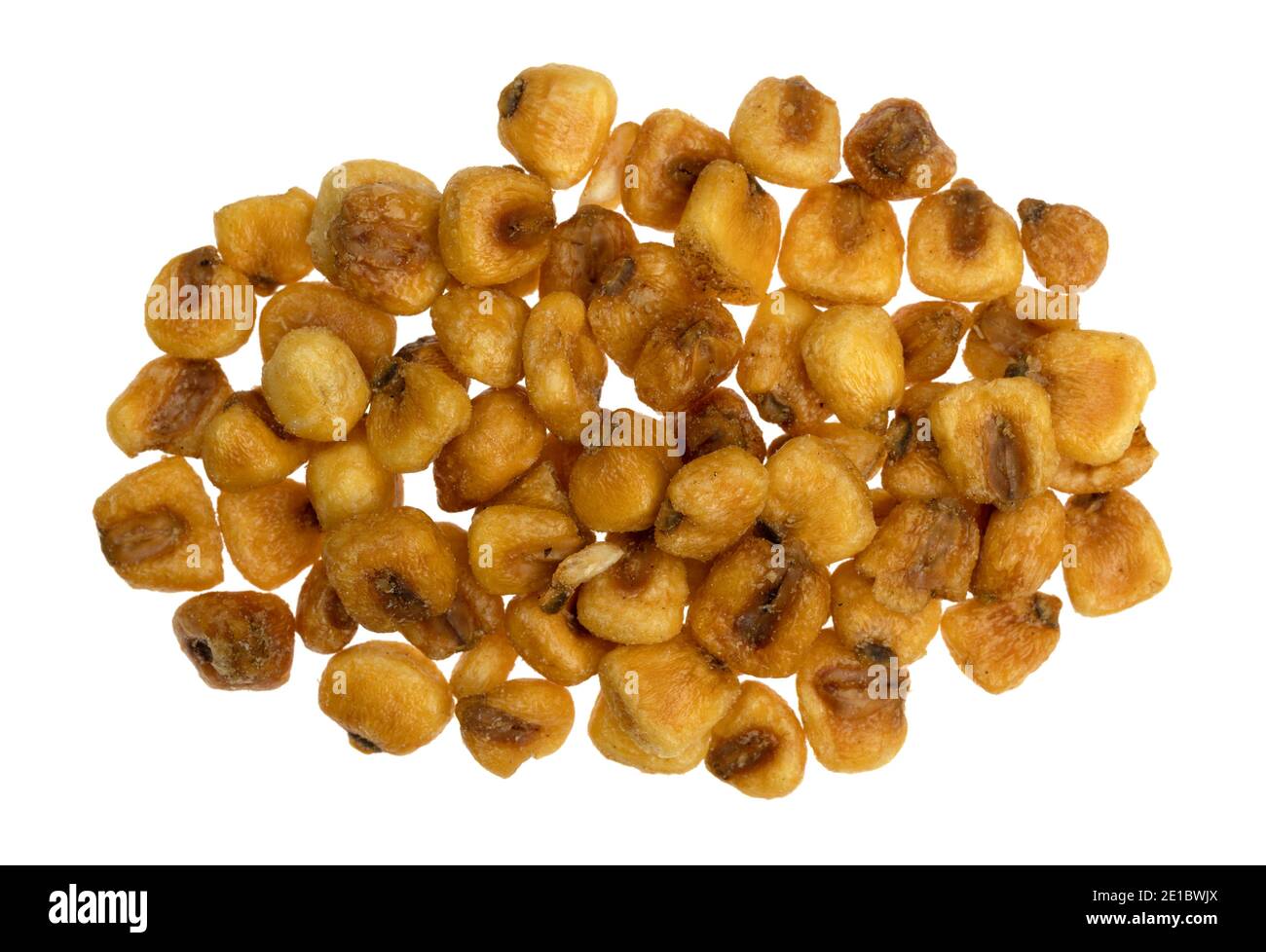 Top view of a small portion of organic corn nuts isolated on a white background Stock Photo Alamy