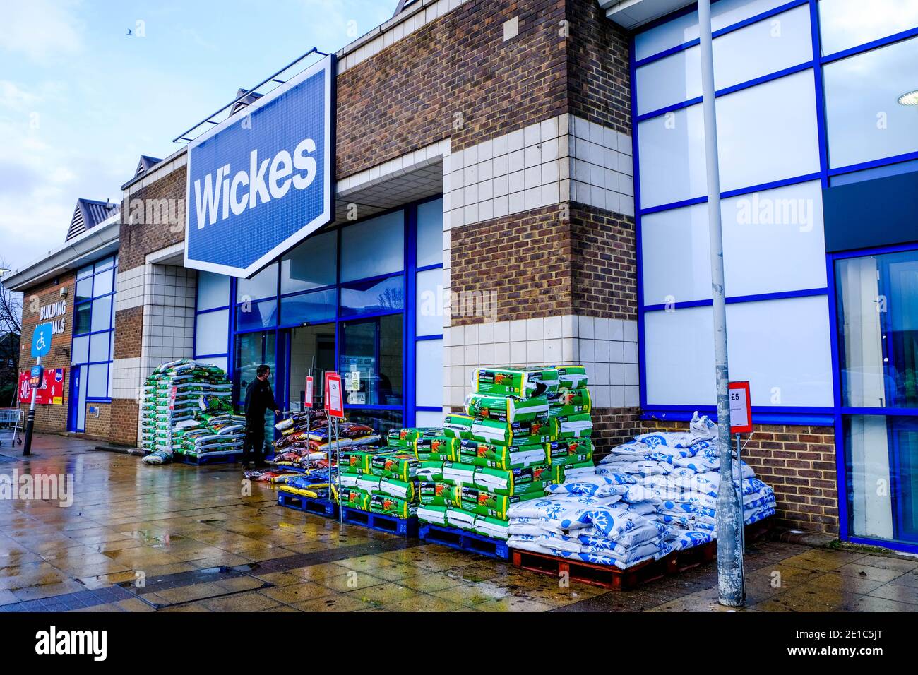 Epsom Surrey, London UK January 06 2021, Wickes Home Improvement Retail